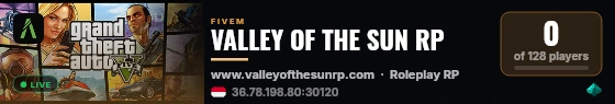 VALLEY OF THE SUN RP live status badge