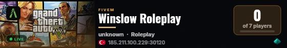 Winslow Roleplay live status badge