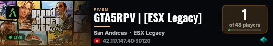 GTA5RPV | [ESX Legacy] live status badge