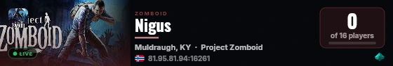 Nigus live status badge