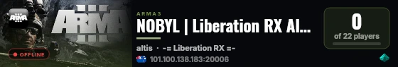 NOBYL | Liberation RX Altis | ACE + RHS live status badge