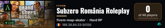 Subzero România Roleplay live status badge