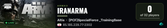 IRANARMA live status badge