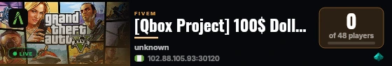 [Qbox Project] 100$ Dollar city live status badge