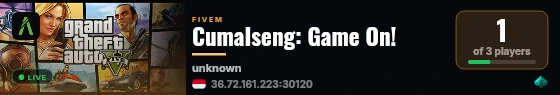 CumaIseng: Game On! live status badge