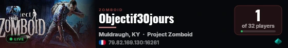 Objectif30jours live status badge