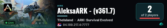 AleksaARK - (v361.7) live status badge