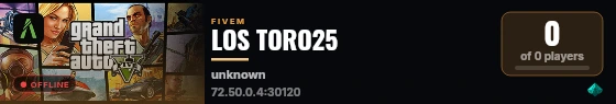 LOS TORO25 live status badge