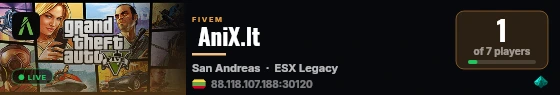  AniX.lt live status badge