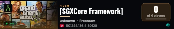 [SGXCore Framework] live status badge
