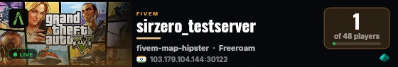 sirzero_testserver live status badge