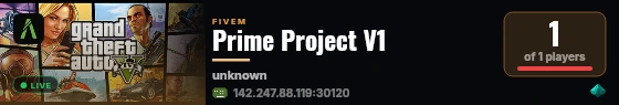 Prime Project V1 live status badge