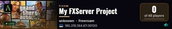 My FXServer Project live status badge