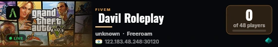  Davil Roleplay live status badge