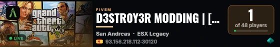 D3STR0Y3R MODDING | [ESX Legacy] live status badge