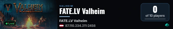 FATE.LV Valheim live status badge