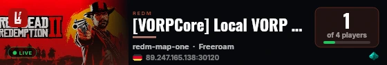 [VORPCore] Local VORP Testing live status badge