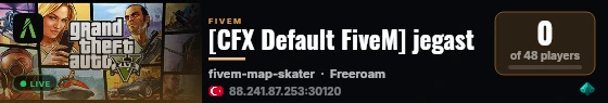 [CFX Default FiveM] jegast live status badge