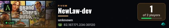 NewLaw-dev live status badge