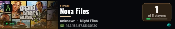 Nova Files live status badge
