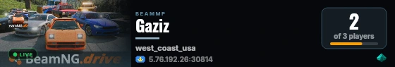 Gaziz live status badge