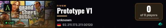 Prototype V1 live status badge