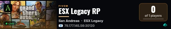 ESX Legacy RP live status badge