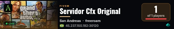 Servidor Cfx Original live status badge