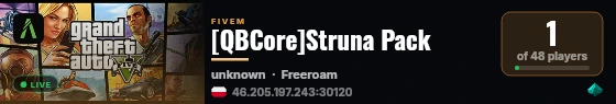 [QBCore]Struna Pack live status badge