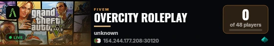 OVERCITY ROLEPLAY live status badge