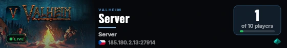 Server live status badge
