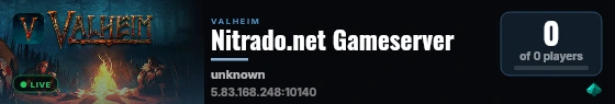 Nitrado.net Gameserver live status badge