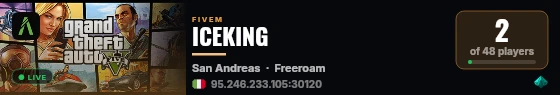 ICEKING live status badge
