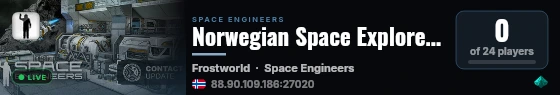 Norwegian Space Explorers live status badge