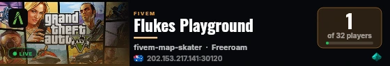 Flukes Playground live status badge