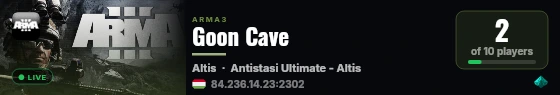 Goon Cave live status badge