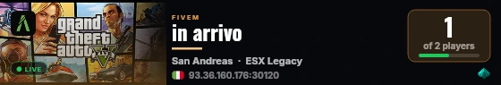 in arrivo live status badge