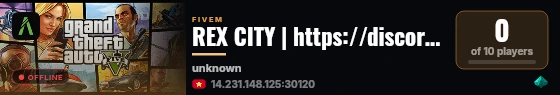 REX CITY | https://discord.gg/... live status badge