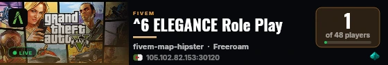 ^6 ELEGANCE Role Play live status badge
