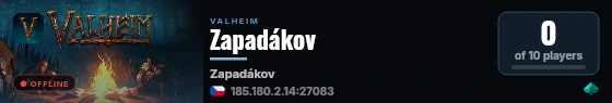 Zapadákov live status badge