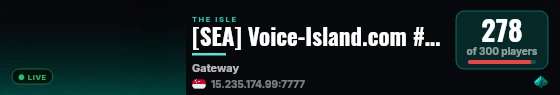 [SEA] Voice-Island.com #2 Wild - Low Rules - VC - CBT live status badge
