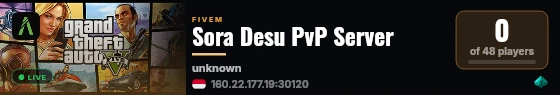 Sora Desu PvP Server live status badge
