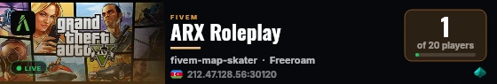 ARX Roleplay live status badge