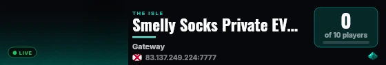 Smelly Socks Private EVRIMA server live status badge