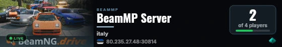 BeamMP Server live status badge