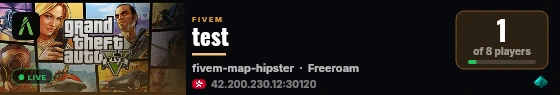 test live status badge