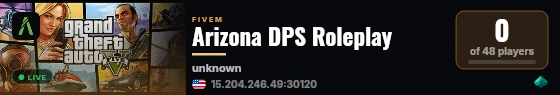 Arizona DPS Roleplay live status badge