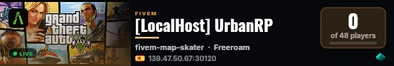 [LocalHost] UrbanRP live status badge