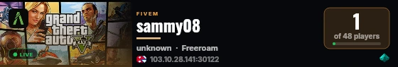 sammy08 live status badge