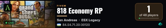 818 Economy RP live status badge
